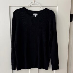 Market & Spruce Black Crew Neck Sweater